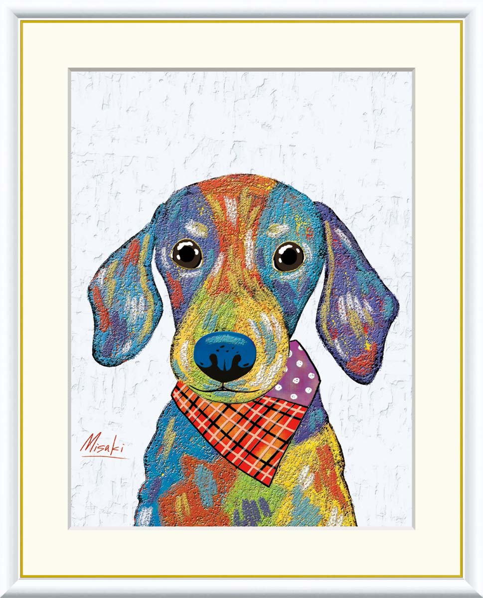 楽天市場】10年保証 名画 油絵 ダックスフンド 山口美咲 手彩仕上 高