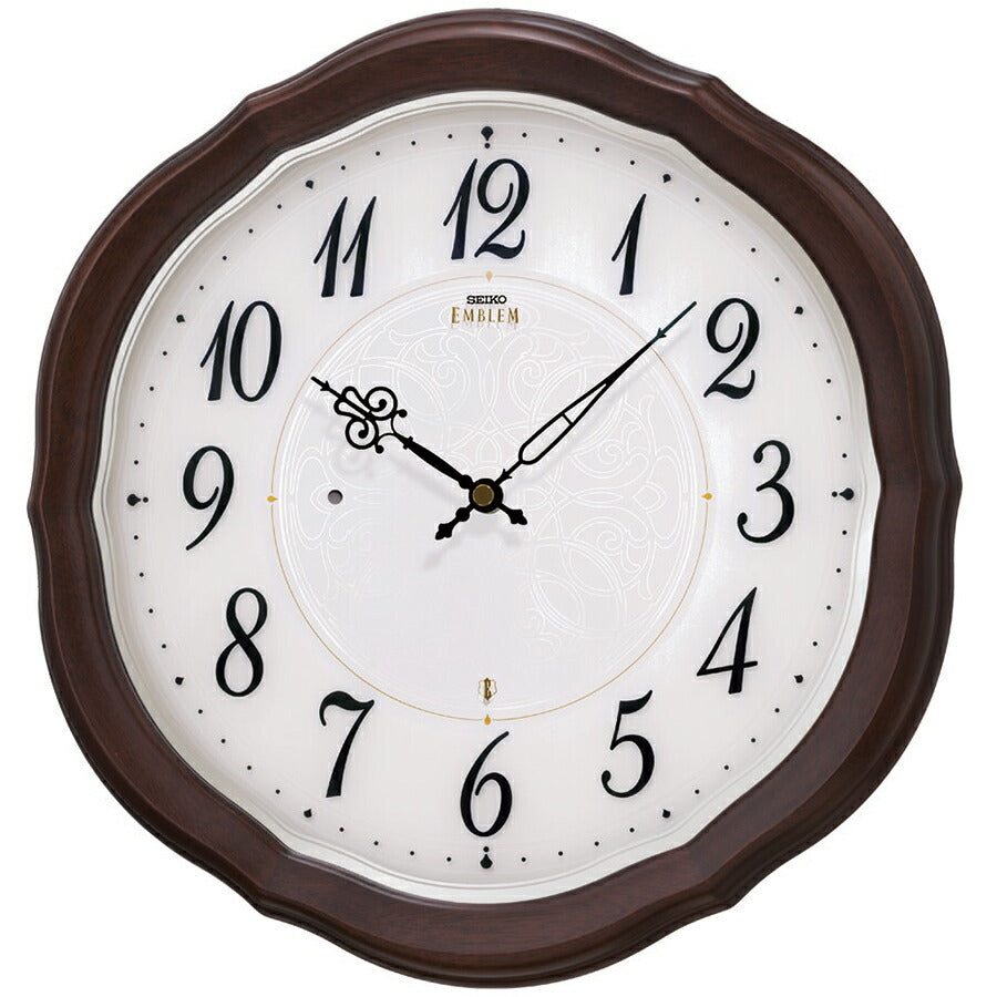 セイコー エムブレム 電波 掛け時計 HS544B クオーツ 電池式 クロック