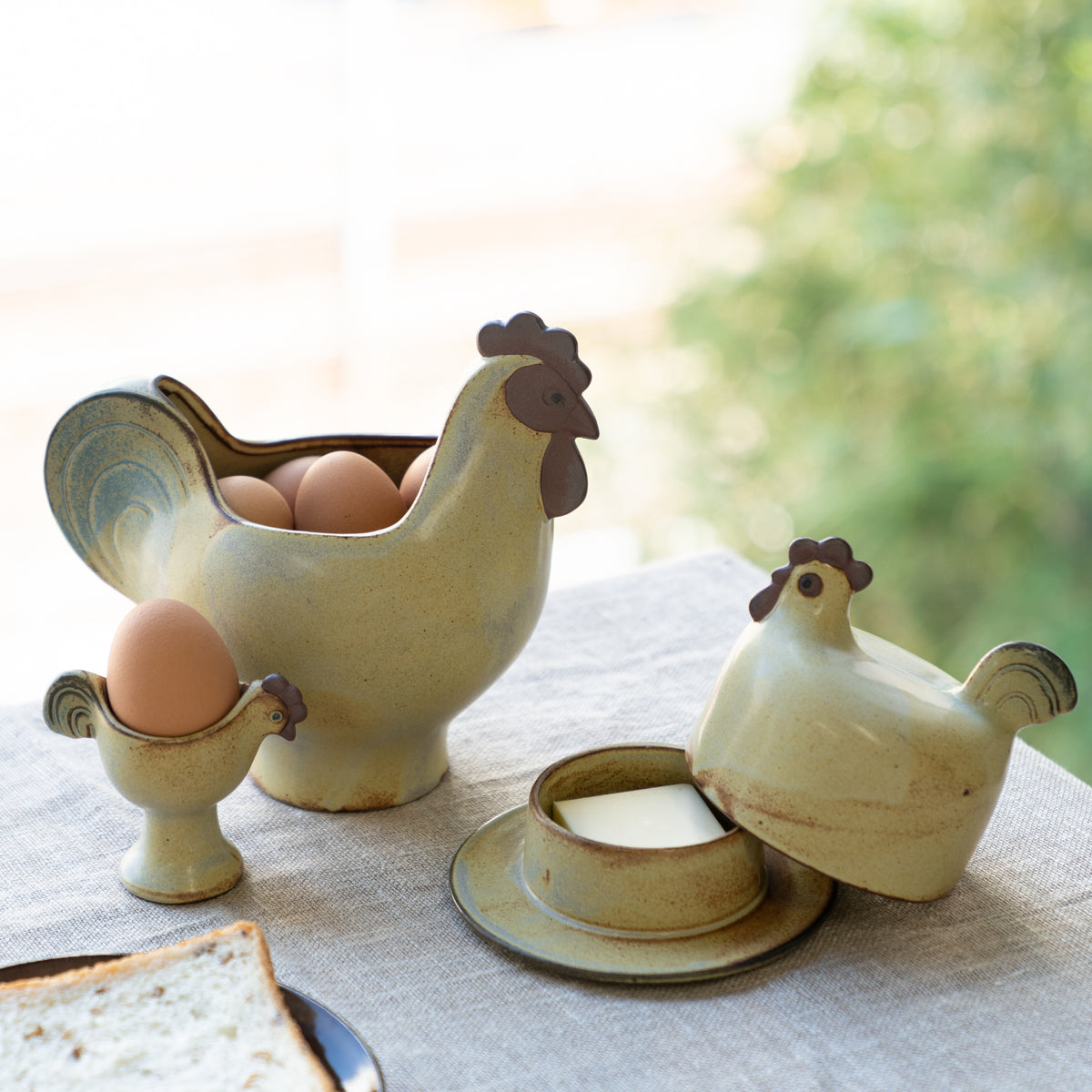 にわとりのエッグカップ（小）［かしわ窯］