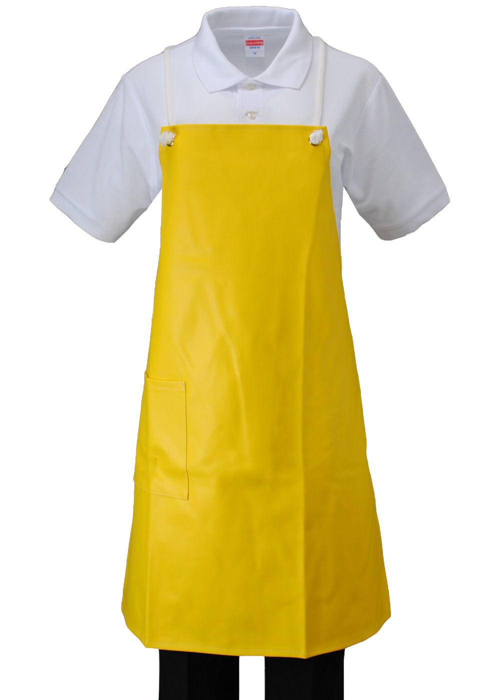 エプロン ビニール カラー 前掛 防水 レザー風 保育園 イベント 給食