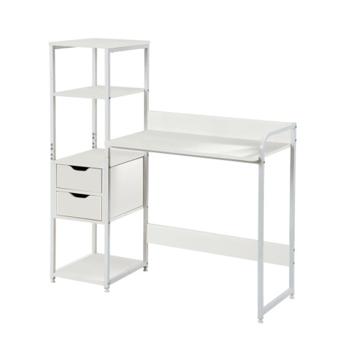 BTM 【全品8%OFF】パソコンデスク 引き出し付き 3段シェルフ付 木製