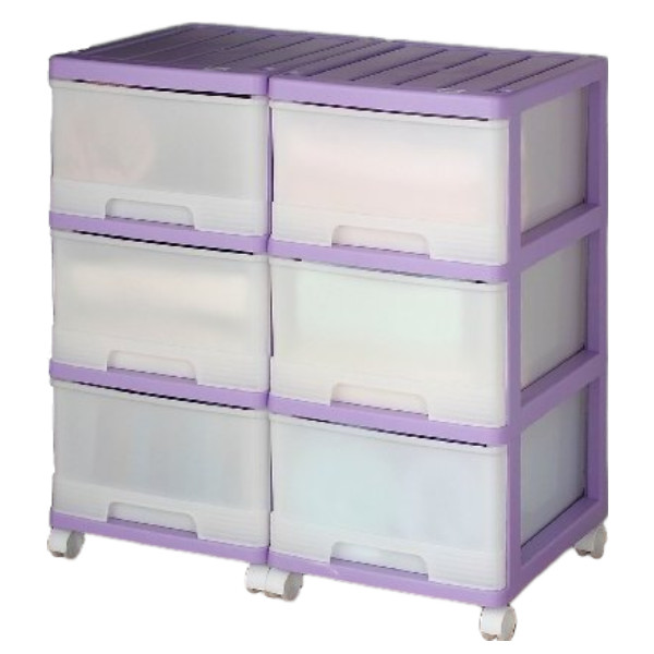 収納ケース プラスチック 引き出し 深型 3段 2個組 おしゃれ チョコ