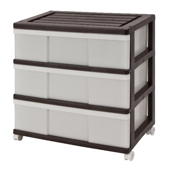 衣装ケース 収納ケース 引き出し プラスチック ワイド チェスト 3段