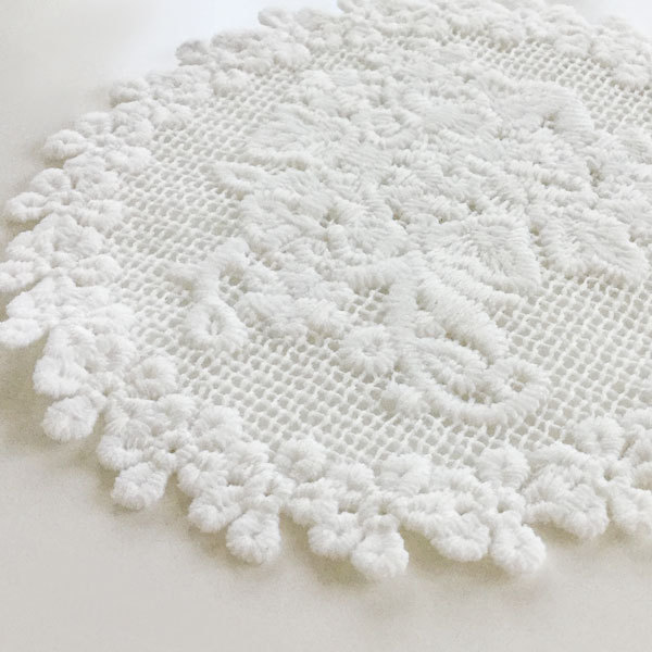 レース コースター フラワー ドイリー フレンチ おしゃれ かわいい 白