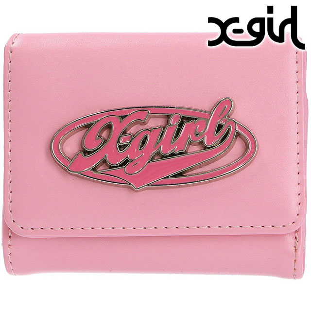 X-girl（エックスガール） オーバルロゴ バックル ミニウォレット