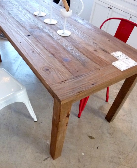 今なら送料無料、パイン古材を使ったヴィンテージ調の160cm幅