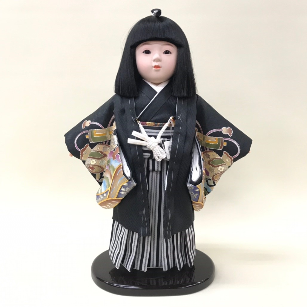 市松人形 尺 金彩京友禅 男 波頭に宝 CS-BY11425-01 日本人形 : 人形の