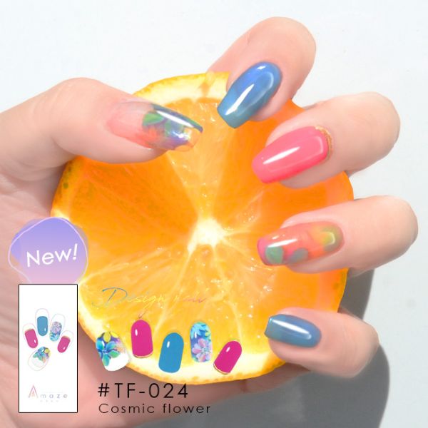 AMAZE 【☆雑誌掲載☆ 】ジェルネイルシール AMAZE LILACIL 28枚 貼る