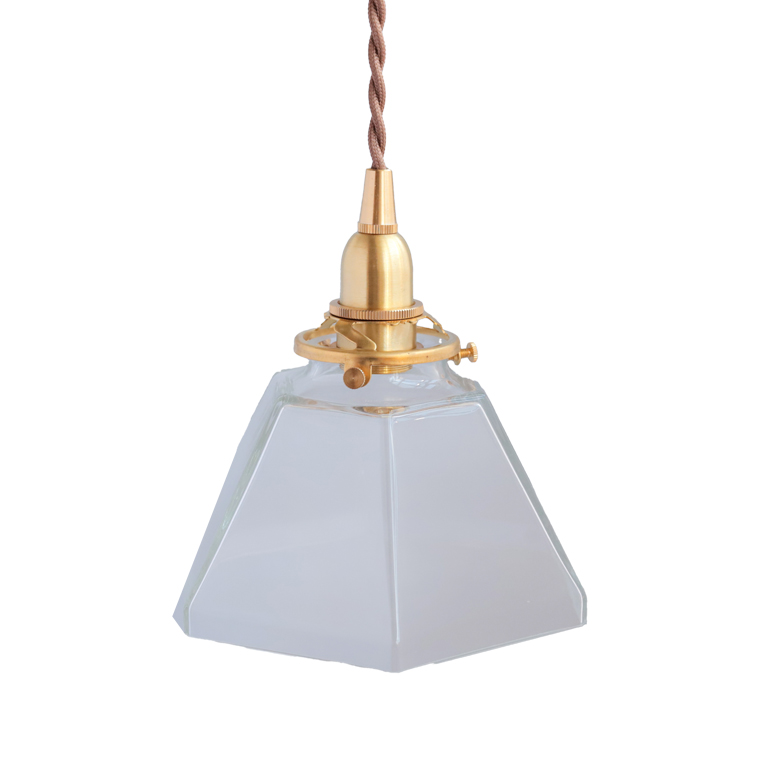 ペンダントライト100cm LED対応 ガラスシェード 真鍮 おしゃれ ランプ