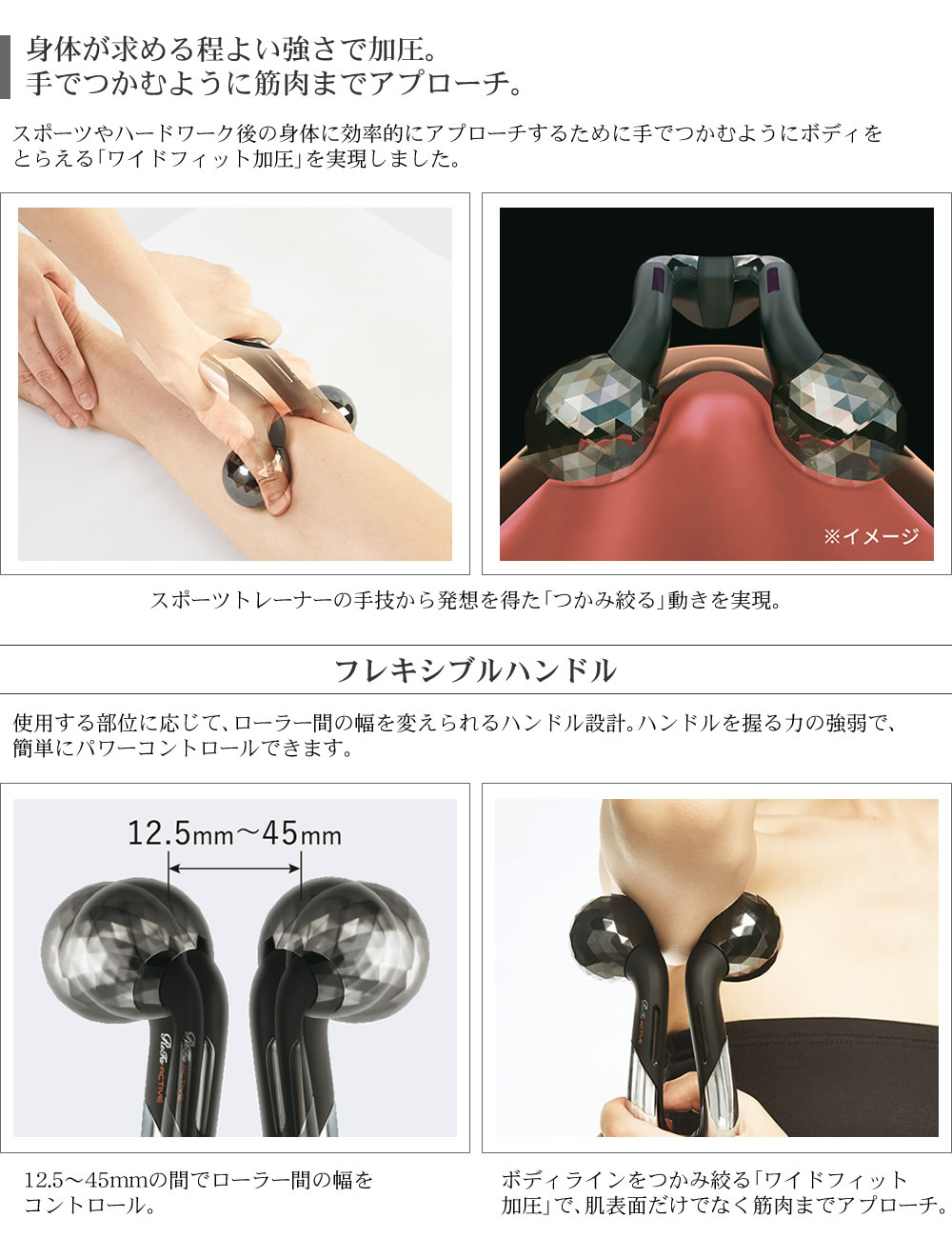 ReFa（リファ） MTG ReFa ACTIVE ボディフェイスローラー RF-AT2228B-N