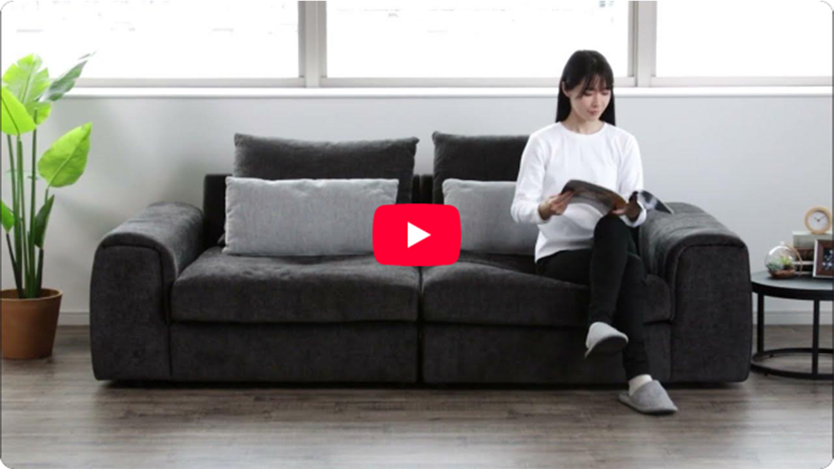 ニトリ（NITORI） 2人掛け布張りセパレートソファ(LB04 LGY) ニトリ