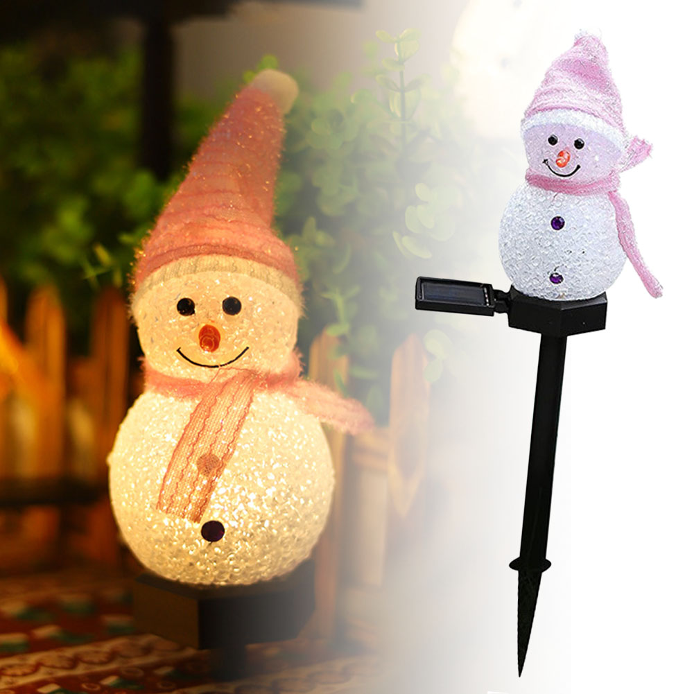 雪だるま型ソーラーライト ランタン ランプ ガーデンライト 雪だるま