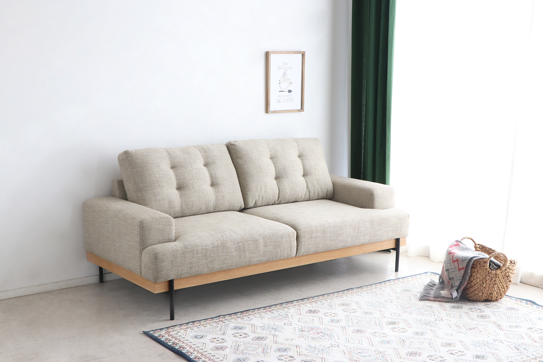 東馬（Tohma） コンパクトソファー ガジュアル ファブリックソファー