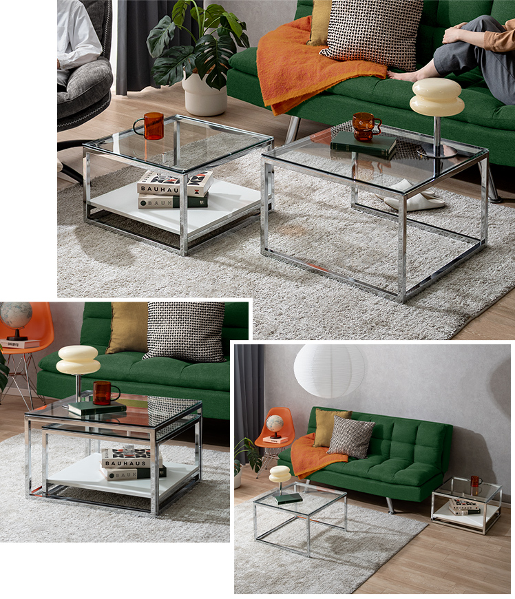 エア・リゾーム ローテーブル センターテーブル ガラステーブル