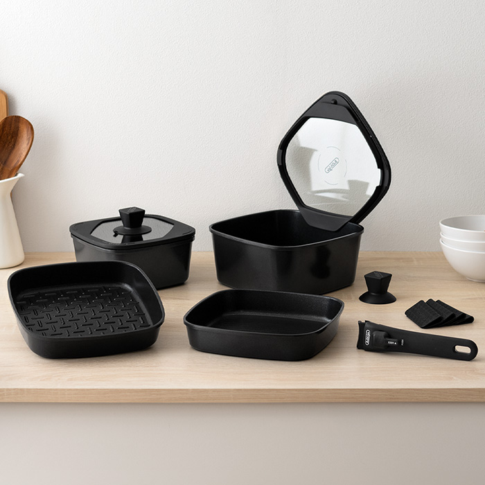 フライパンセット ボオグル BoOh!gle スクエア ハンドル コンパクト