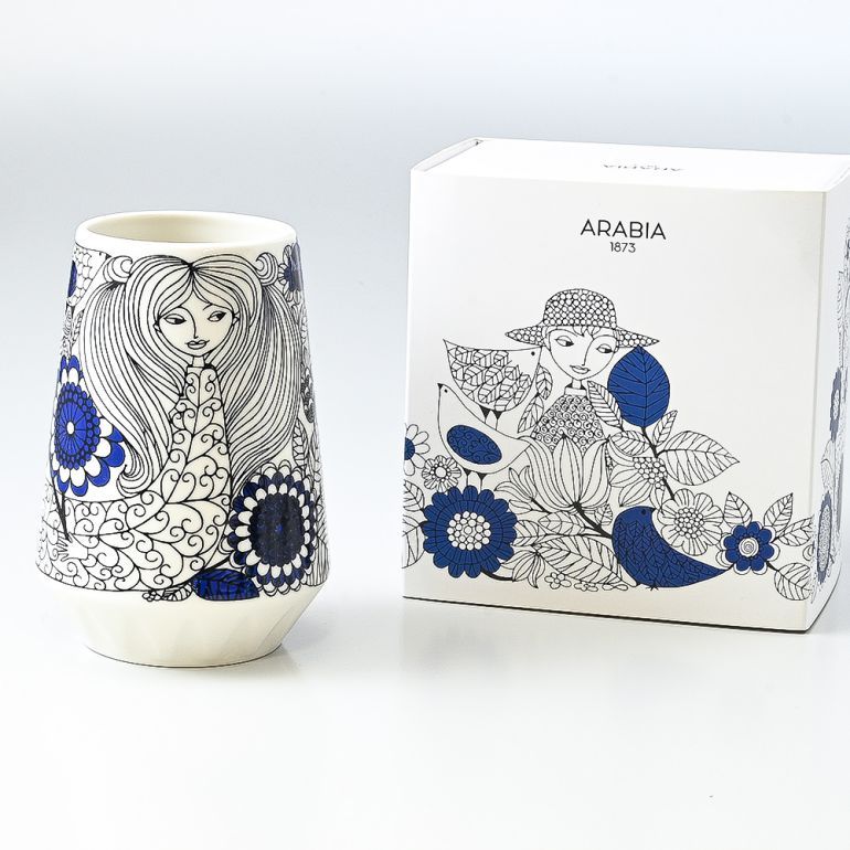 ARABIA（アラビア） パストラーリ ブルー ベース 花瓶 13cm 1051309