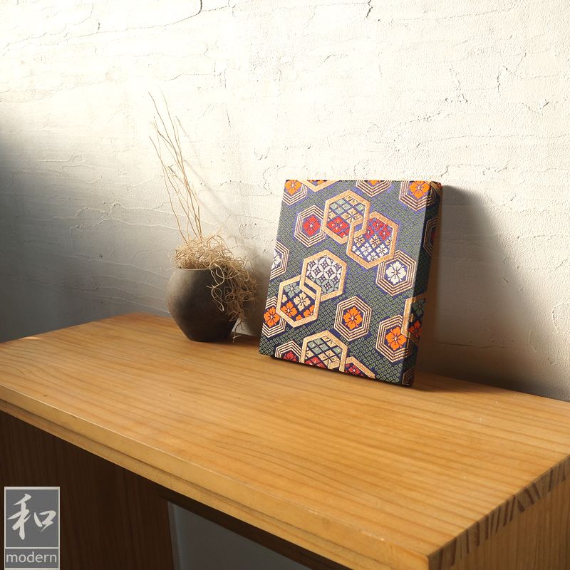 和 ファブリックパネル 亀甲花菱 20×20cm SS 小さい 旅館 客室 店舗用