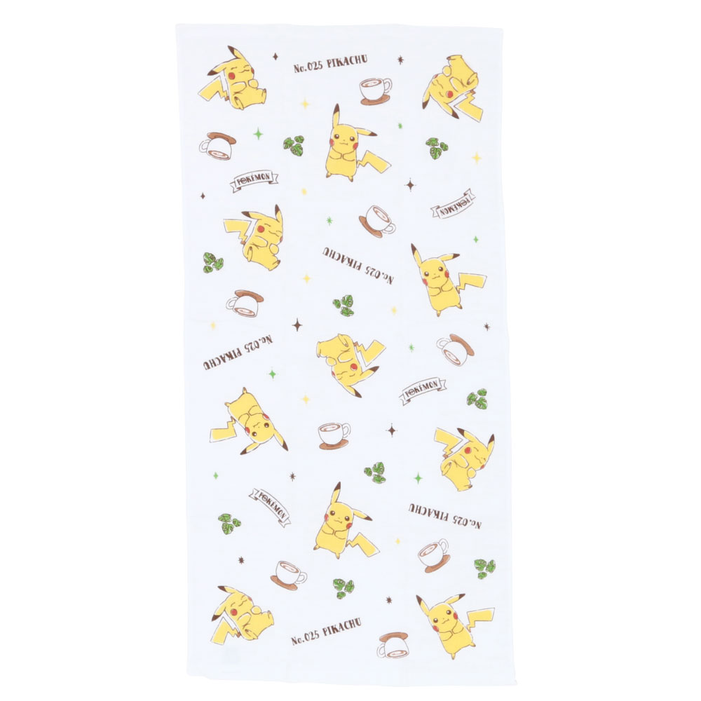 ポケモン ガーゼ＆パイル コンパクトタオル【50×100cm】 タオル 綿100