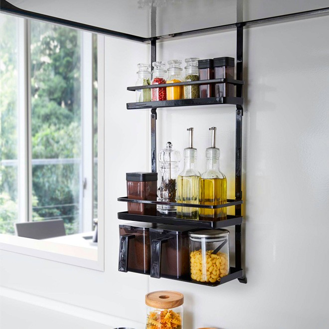 tower 山崎実業 スパイスラック 調味料ラック ボトルラック 棚