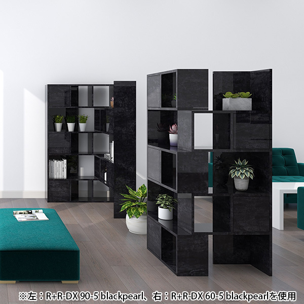 arne（アーネ） 本棚 扉付 大容量 黒 ディスプレイラック 完成品