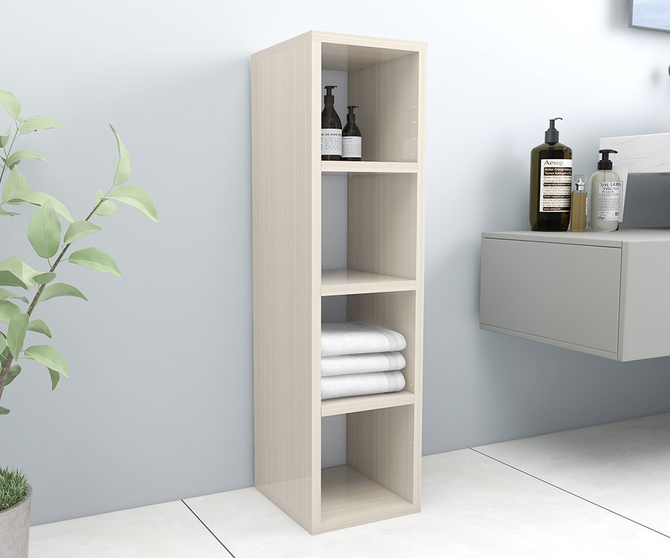 arne（アーネ） 本棚 スリムラック 棚 白 ラック 4段 ディスプレイ