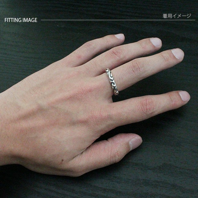リング シルバー925 指輪 メンズ アラベスク彫刻 シルバーリング 19号