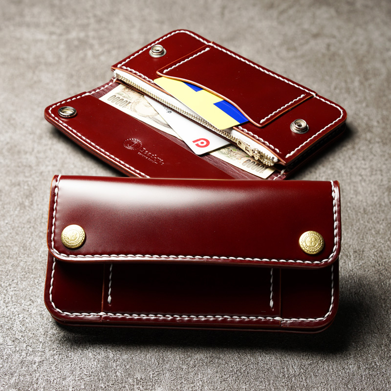 トラッカーズウォレット コードバン バーガンディ バイカーズ