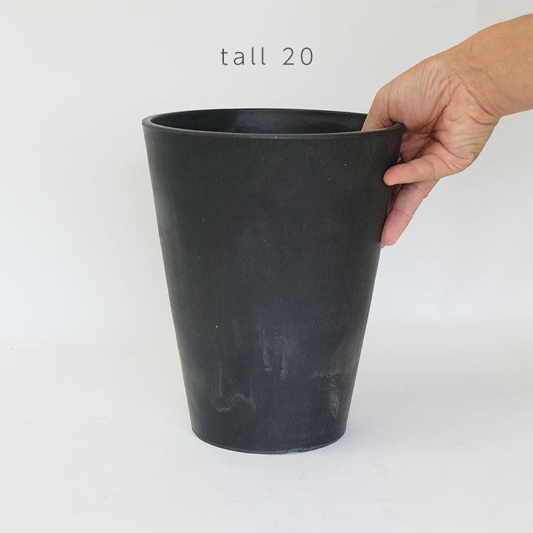 プラポット トール20 サボテン 頑丈 おしゃれ 塊根植物 多肉 黒
