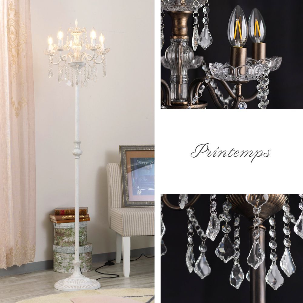 照明 フロアランプ フロアライト スタンドライト LED 5灯 ガラス