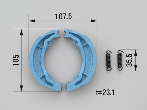 デイトナ プロブレーキシュー (リターンスプリング付) スズキ ZZ 60275
