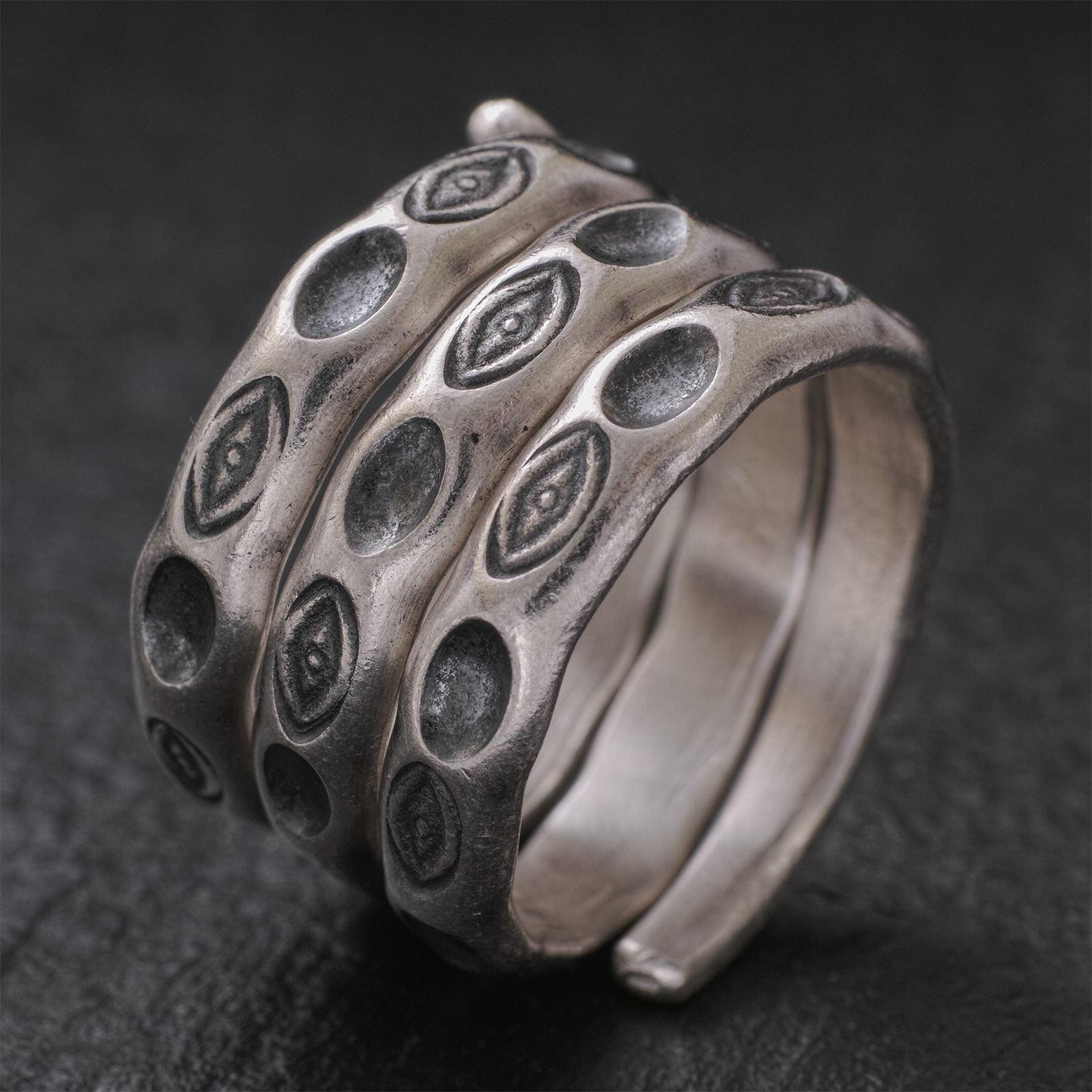 カレン 族 シルバー リング 11号〜29号 フリーサイズ 指輪 幅広 極太