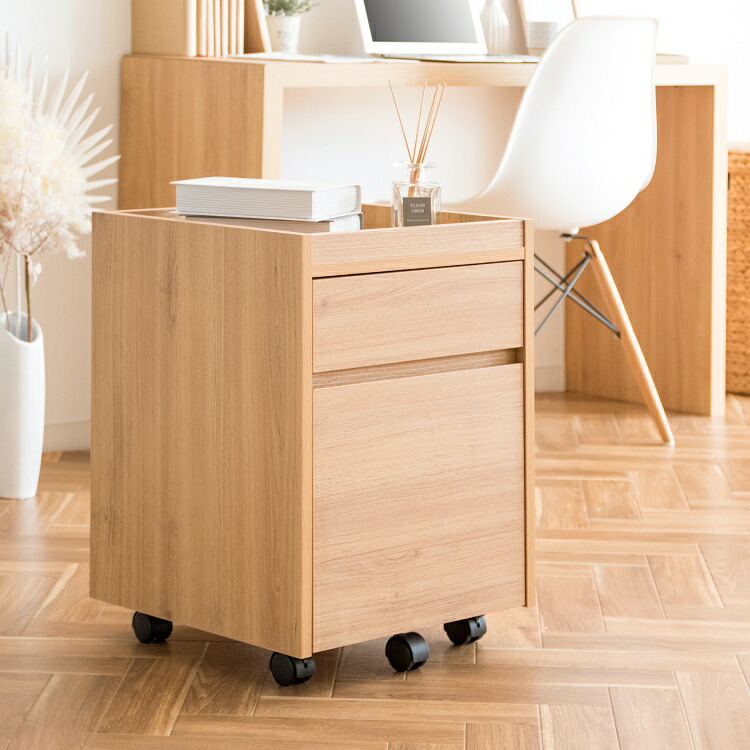 収納 デスク下 ワゴン デスクワゴン キャスター付き サイドテーブル