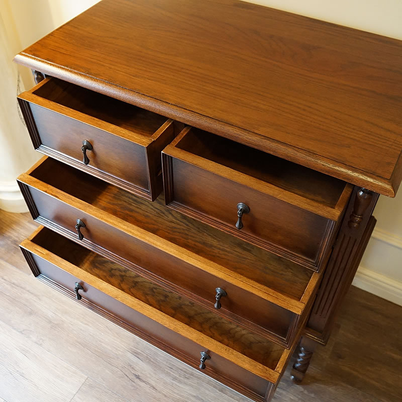 アンティーク家具 リプロダクト 3段 チェスト 4引出し 木製 送料無料