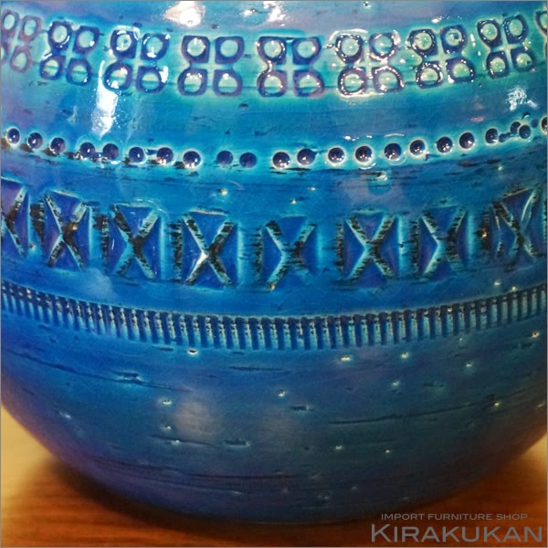 輸入雑貨 BITOSSI ビトッシ 花瓶 フラワーべース リミニブルー 小丸