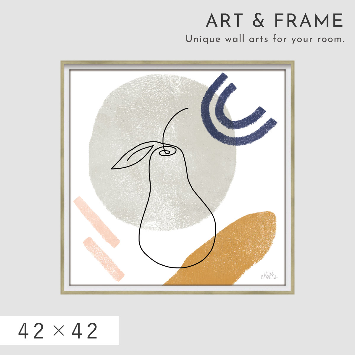 アートパネル 抽象 42×42cm アート ポスター 抽象画 モダン 北欧 現代