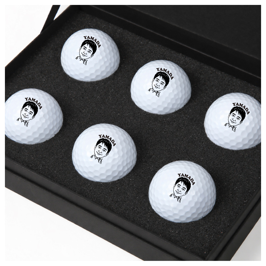 Callaway（キャロウェイ） 似顔絵 ゴルフボール モノクロ 写真から作る