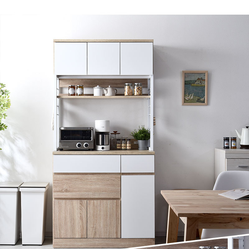 ワイエムワールド 食器棚 キッチン収納 おしゃれ 北欧 幅90cm レンジ台