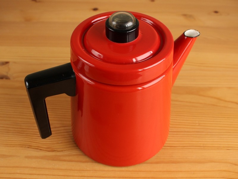 ARABIA（アラビア） フィネル コーヒー ポット レッド アンティ