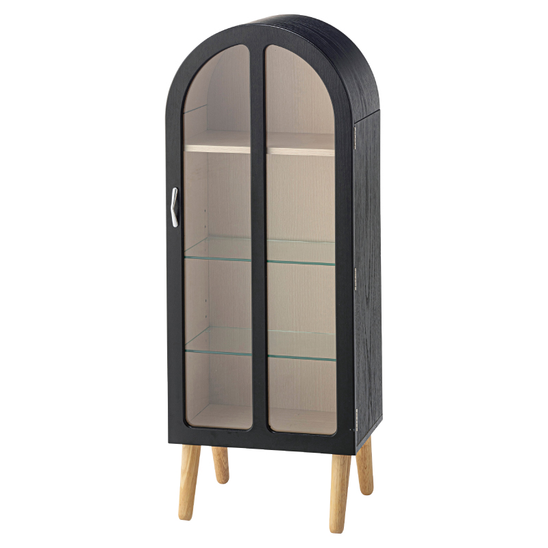 東谷 コレクションシェルフ ガラス オシャレ シンプル 黒 かわいい