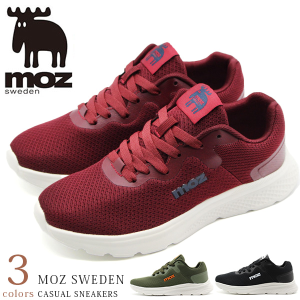 moz（モズ） スニーカー レディース 靴 黒 ブラック 緑 カーキ 赤