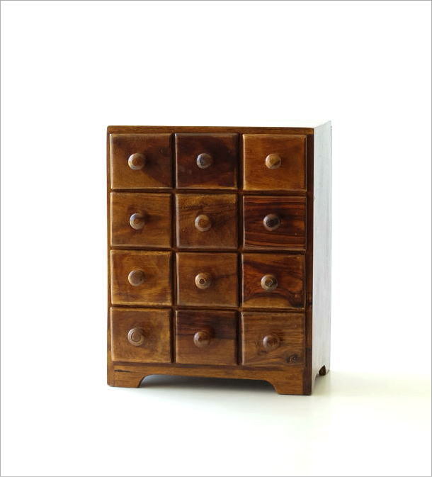 小物入れ 引き出し おしゃれ 天然木 収納ボックス ウッド アンティーク