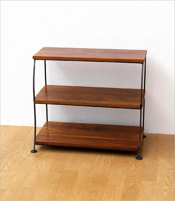 ディスプレイラック 飾り棚 飾棚 シェルフ 木製 アイアン ウッド