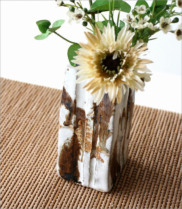 花瓶 花びん 陶器 瀬戸焼 花器 フラワーベース 日本製 和風 手作り