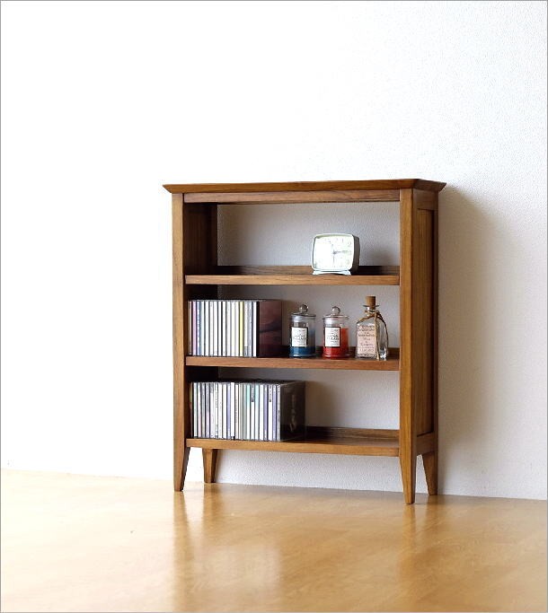 CDラック おしゃれ 文庫本 本棚 スリム 薄型 木製 収納棚 飾り棚 無垢