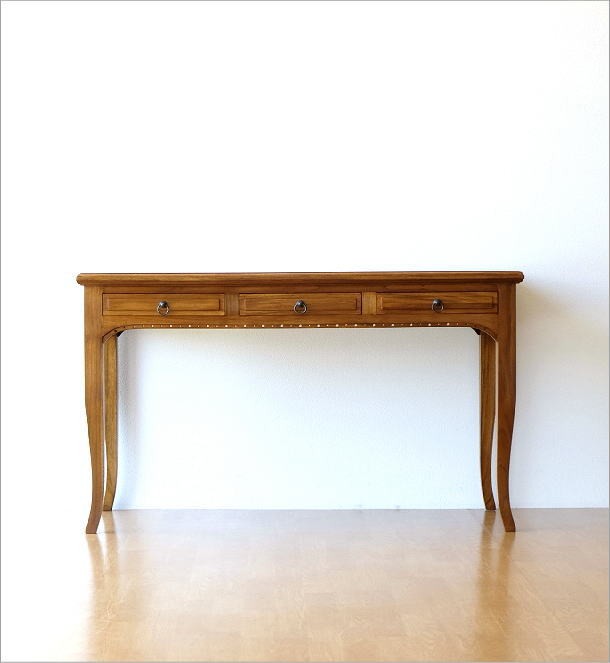 デスク 机 木製 パソコンデスク アンティーク 猫脚 おしゃれ 無垢 天然