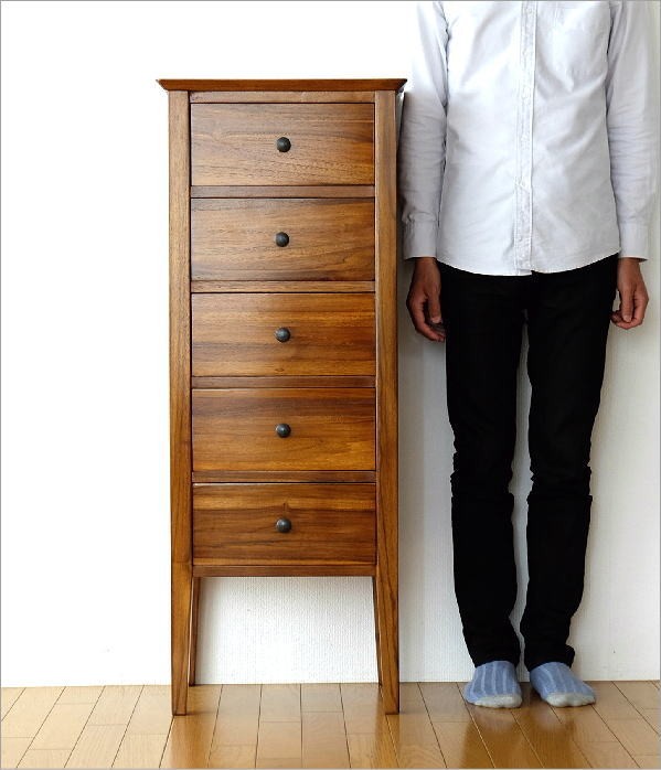 チェスト 木製 収納 5段 タンス 引き出し 無垢 天然木 リビング