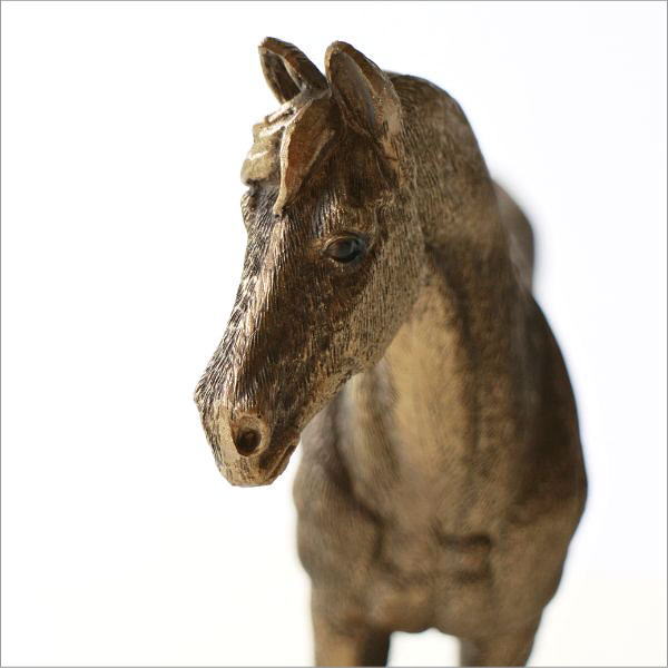 馬 うま ウマ 置物 オブジェ おしゃれ ブロンズ風 雑貨 置き物 動物