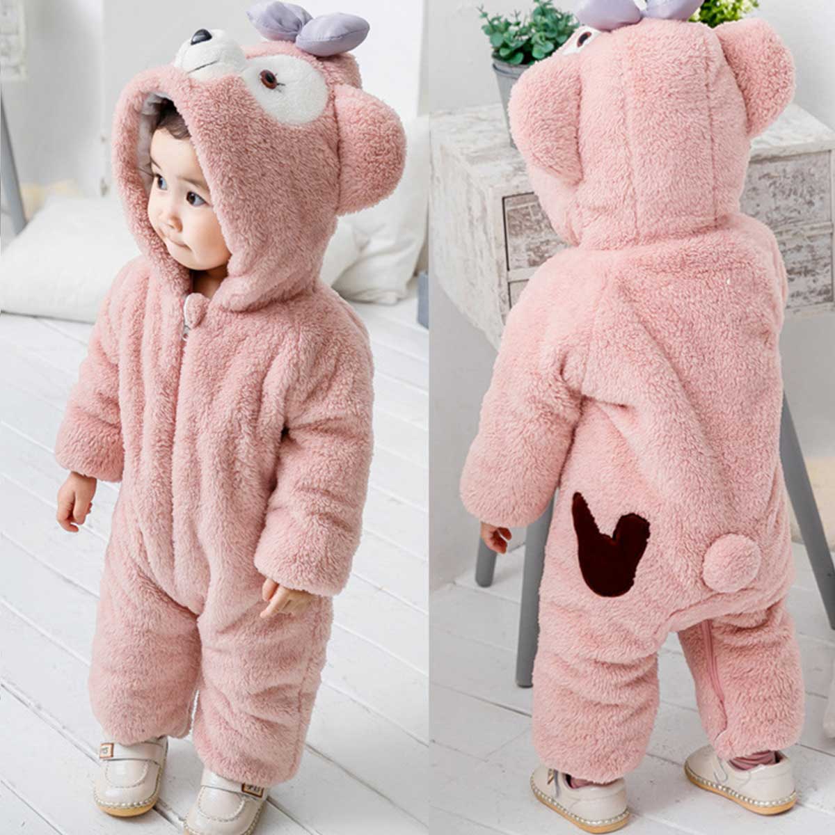 赤ちゃん 着ぐるみ くま ロンパース コスプレ ベビー 服 ハロウィン