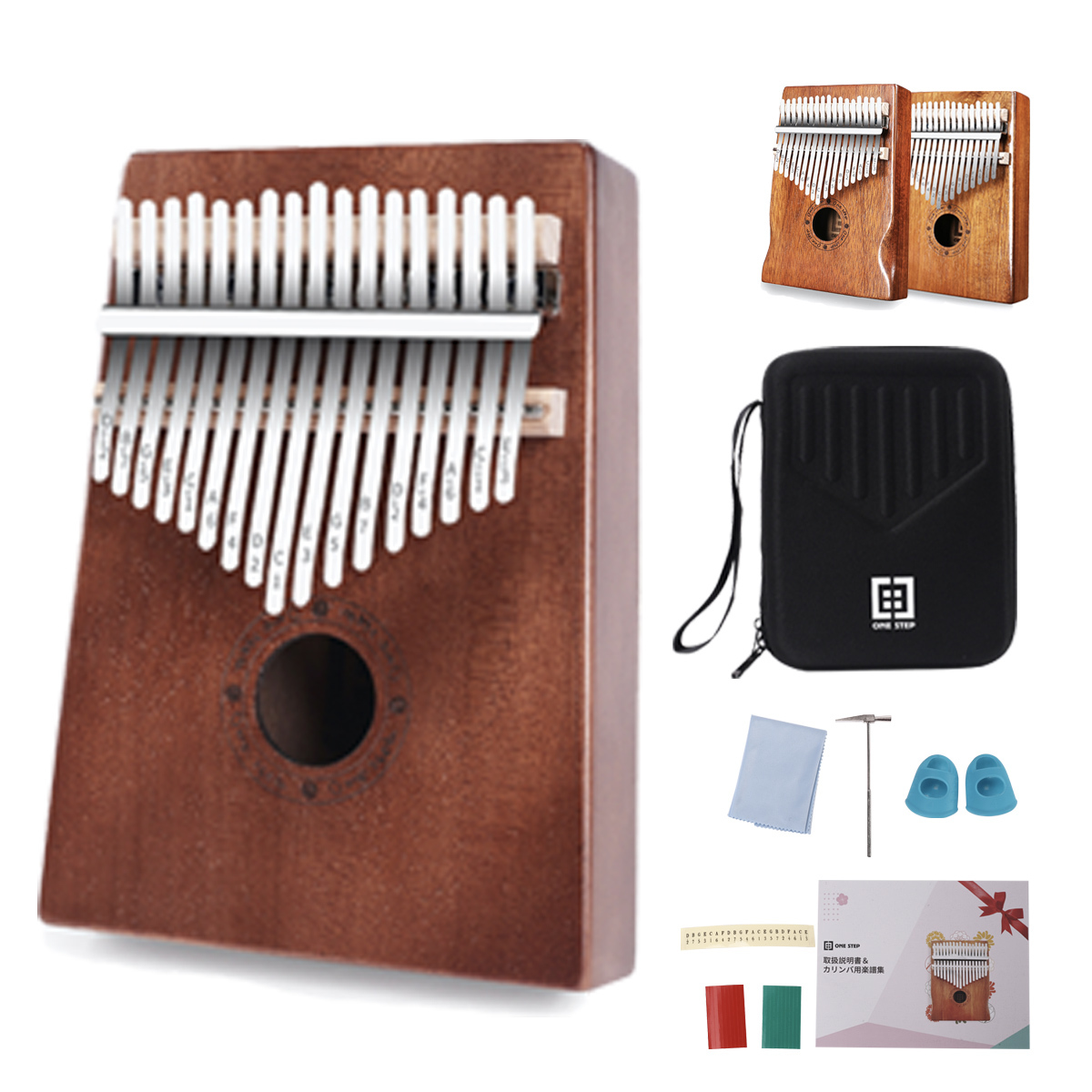 カリンバ (親指ピアノ) 17キー Kalimba 指ピアノ アフリカ楽器