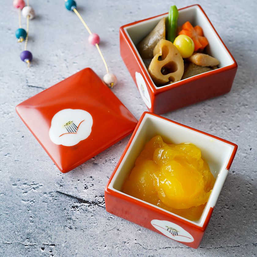 蔵珍窯（ぞうほうがま） ルリ釉銀彩 陶器 ミニ 重箱 2段 珍味鉢 6.7cm